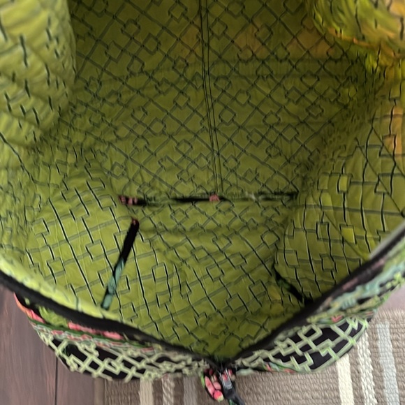 Vera Bradley two strap duffle bag , approx 24” x 12” , green pink - Picture 13 of 13